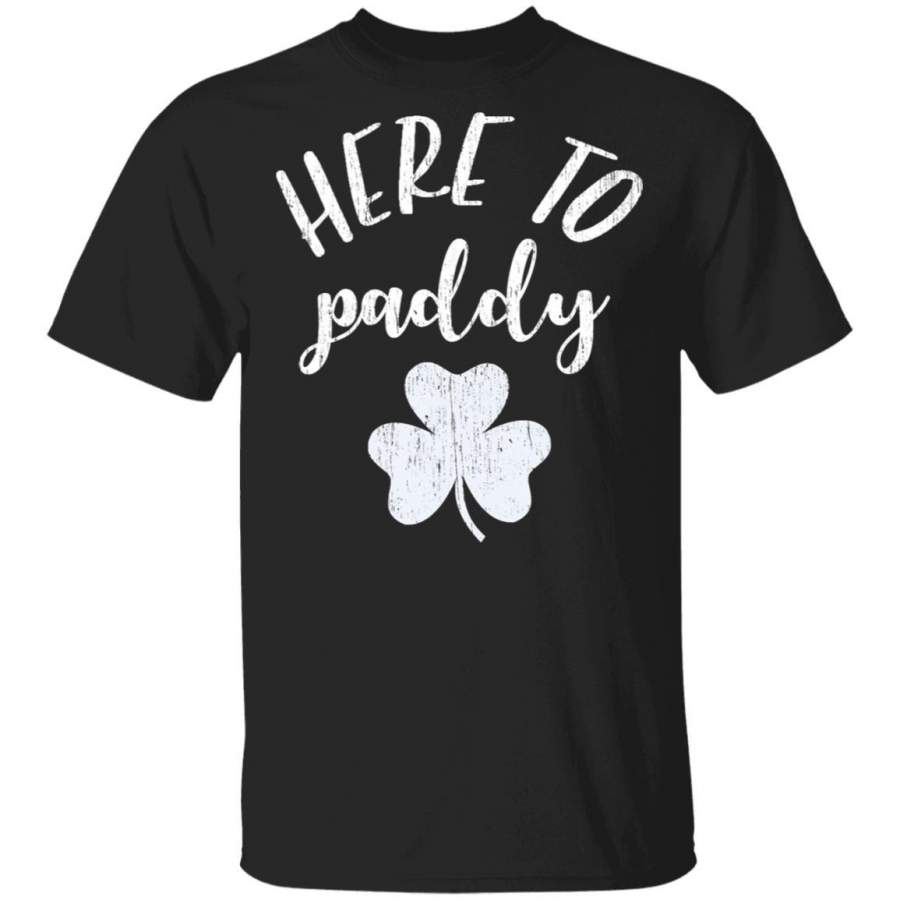 Vintage Here to Paddy Shamrock Fun St. Patrick’s Day T Shirt Saint Paddys Patricks Tshirt Lucky Shirts Drink Green Beer Irish Gifts Funny Tee