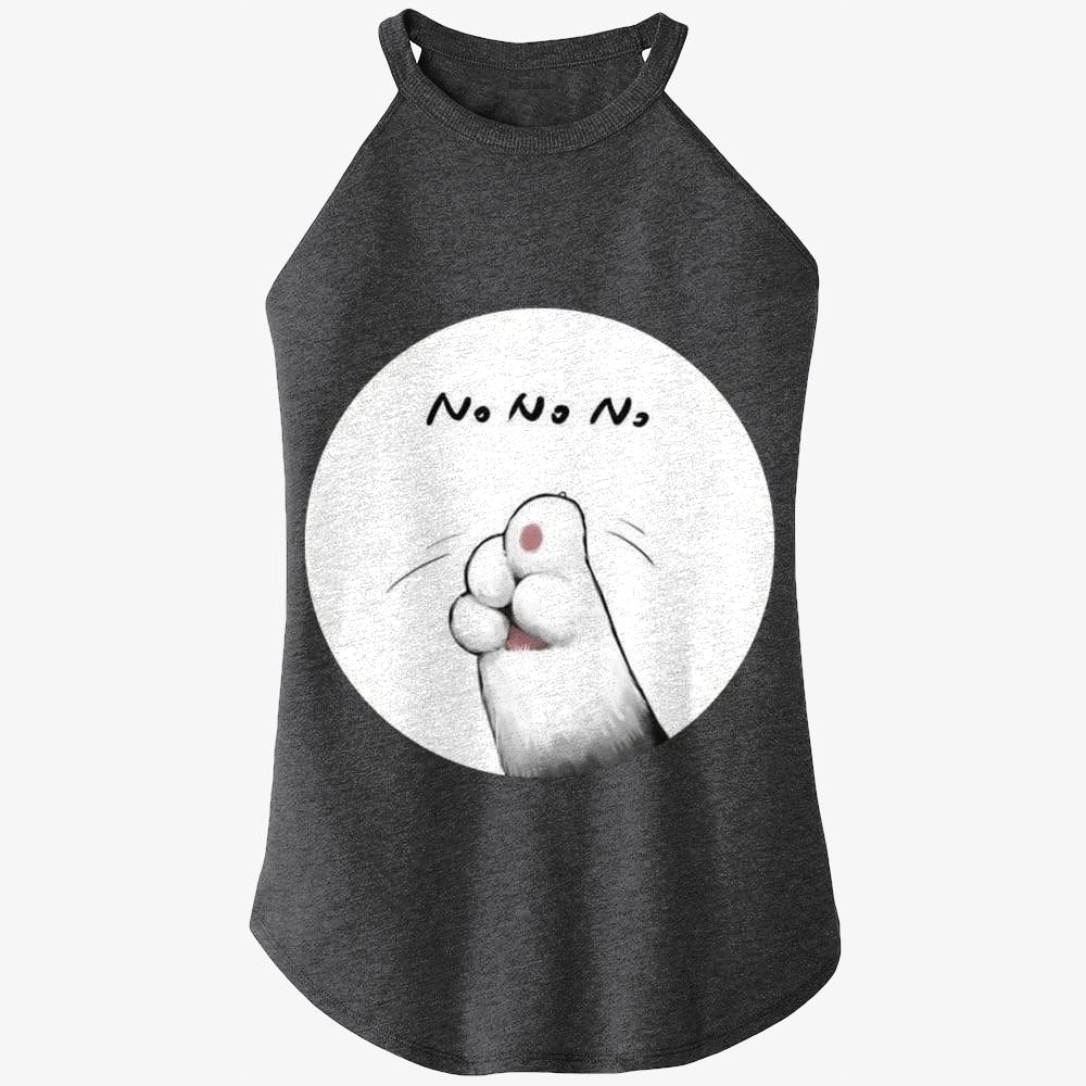 Cat-Finger-Say No-Small Hand-Cute Cat, China Tiger Rocker Tank Top