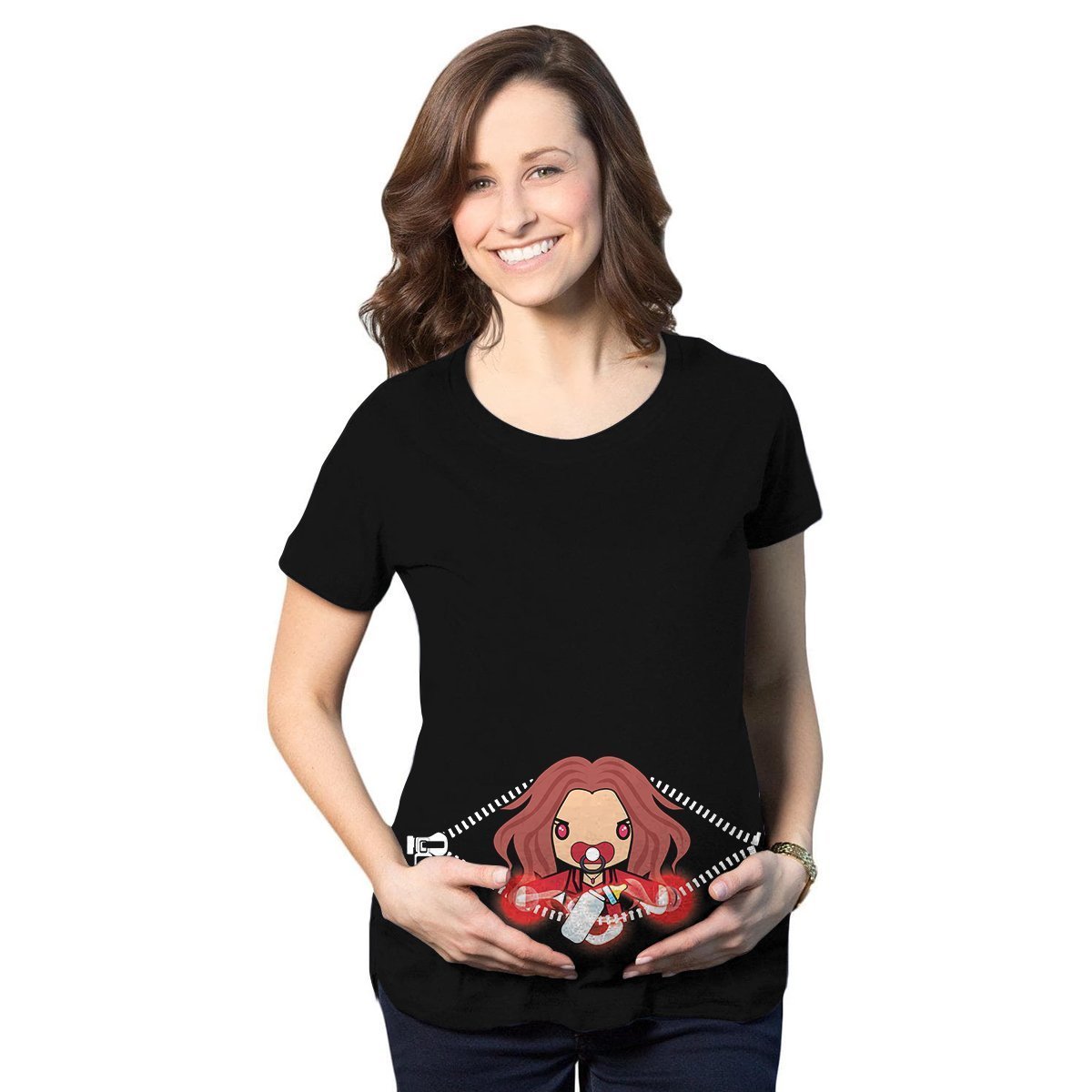 Baby Scarlet Witch Peeking Maternity T-Shirt V2