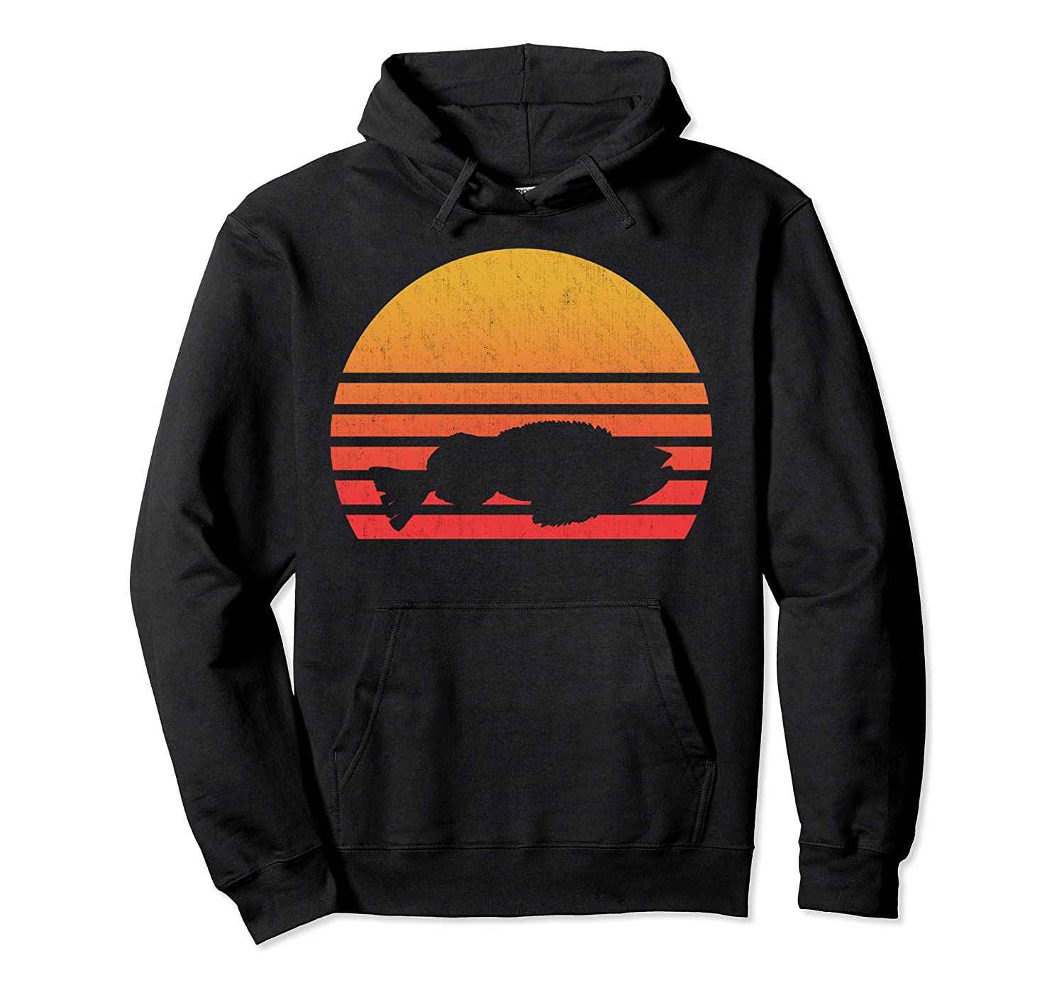 Vintage Retro Sunset Lingcod Pullover Hoodie, T-Shirt, Sweatshirt, Tank Top, Racerback, Dolman