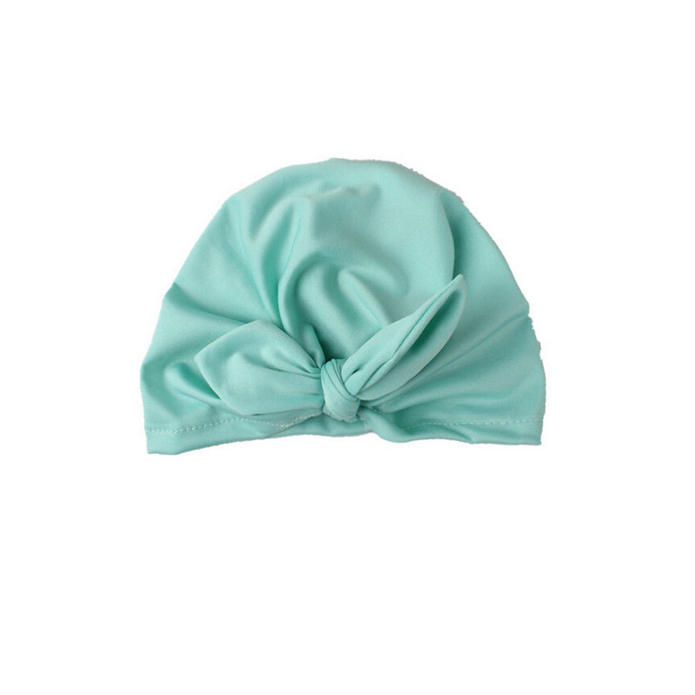 2019 Brand New Newborn Toddler Kids Baby Boy Girl Turban Cotton Bowknot Candy Color Solid Warm Beanie Hat Hospital Winter Cap alx