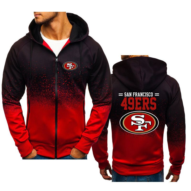 San Francisco 49ers Men’s Gradient Zip Performance Fleece Hoodie