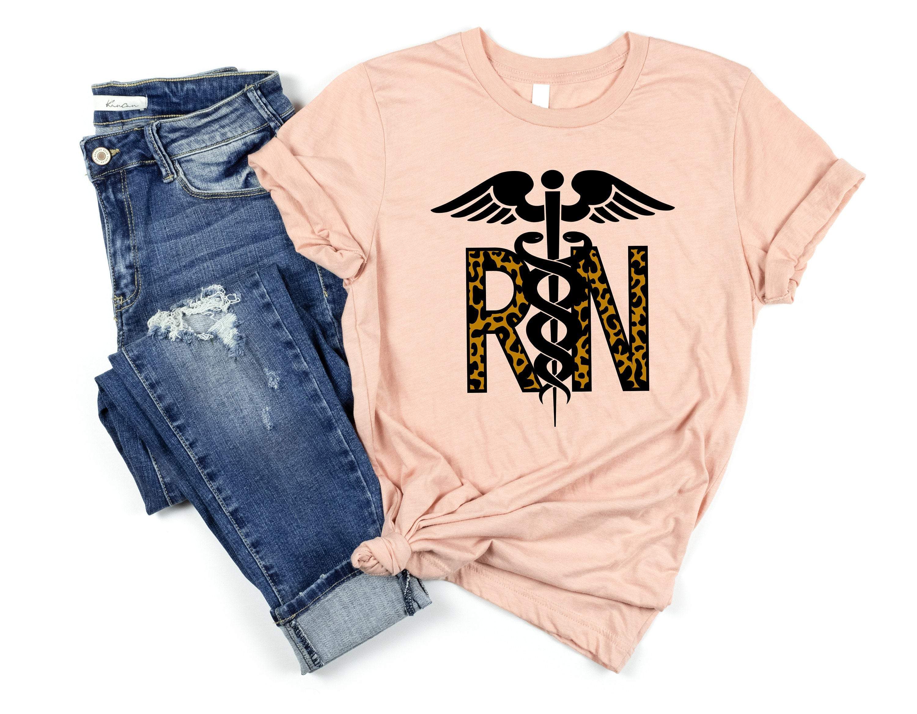 Registered Nurse Shirts, Rn Shirts, Nurses Superhero, Nurse Week, Shirt For Woman, Nursing Shirt, Nursing School Tee,Rn Leopard Nurse Shirt