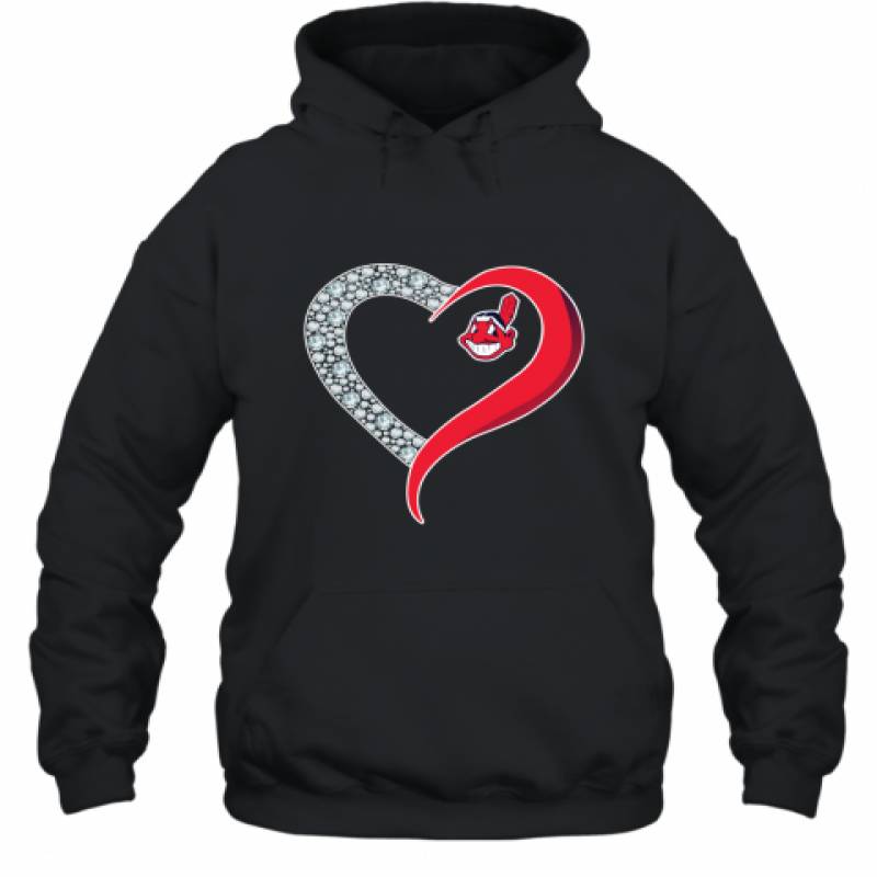 Diamond Cleveland Indians Heart shirt Hoodie