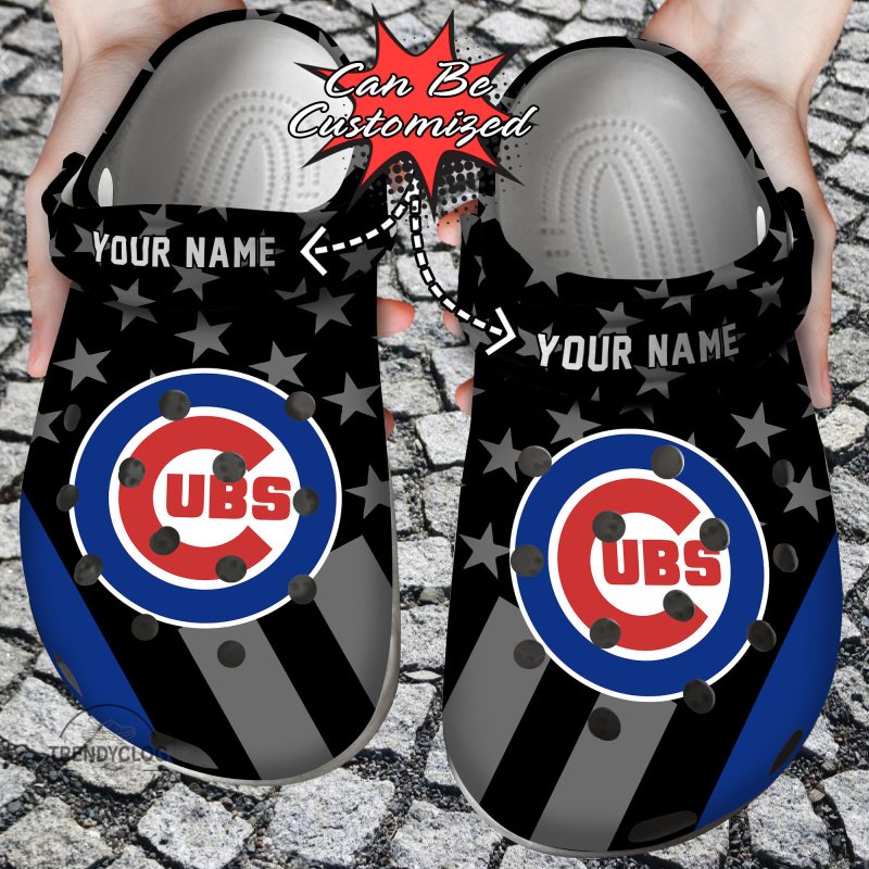 Baseball Personalized CCubs Star Flag Clog Shoes