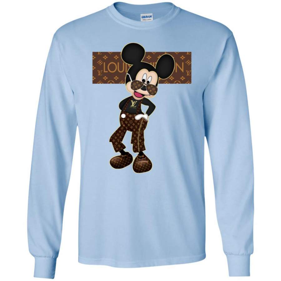 Best Louis Vuitton Mickey Fashion T-shirt Men Long Sleeve Shirt – KPOGO STORE