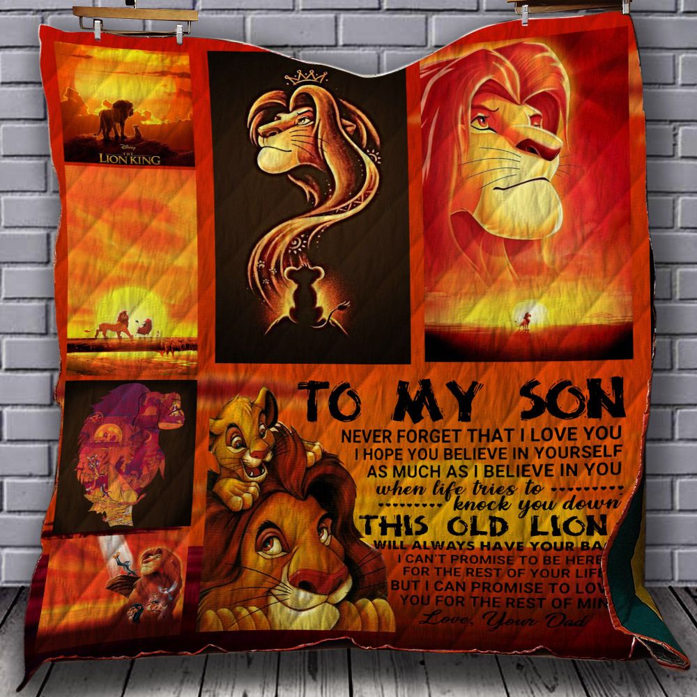 A Letter To My Son Lion Quilt Blanket A188