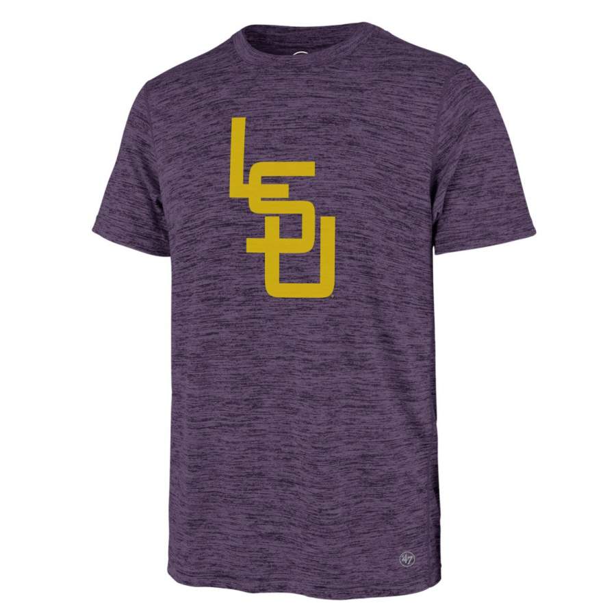 47 Brand LSU Tigers College Vault Interlock Baseball Impact Performance T-Shirt – Purple