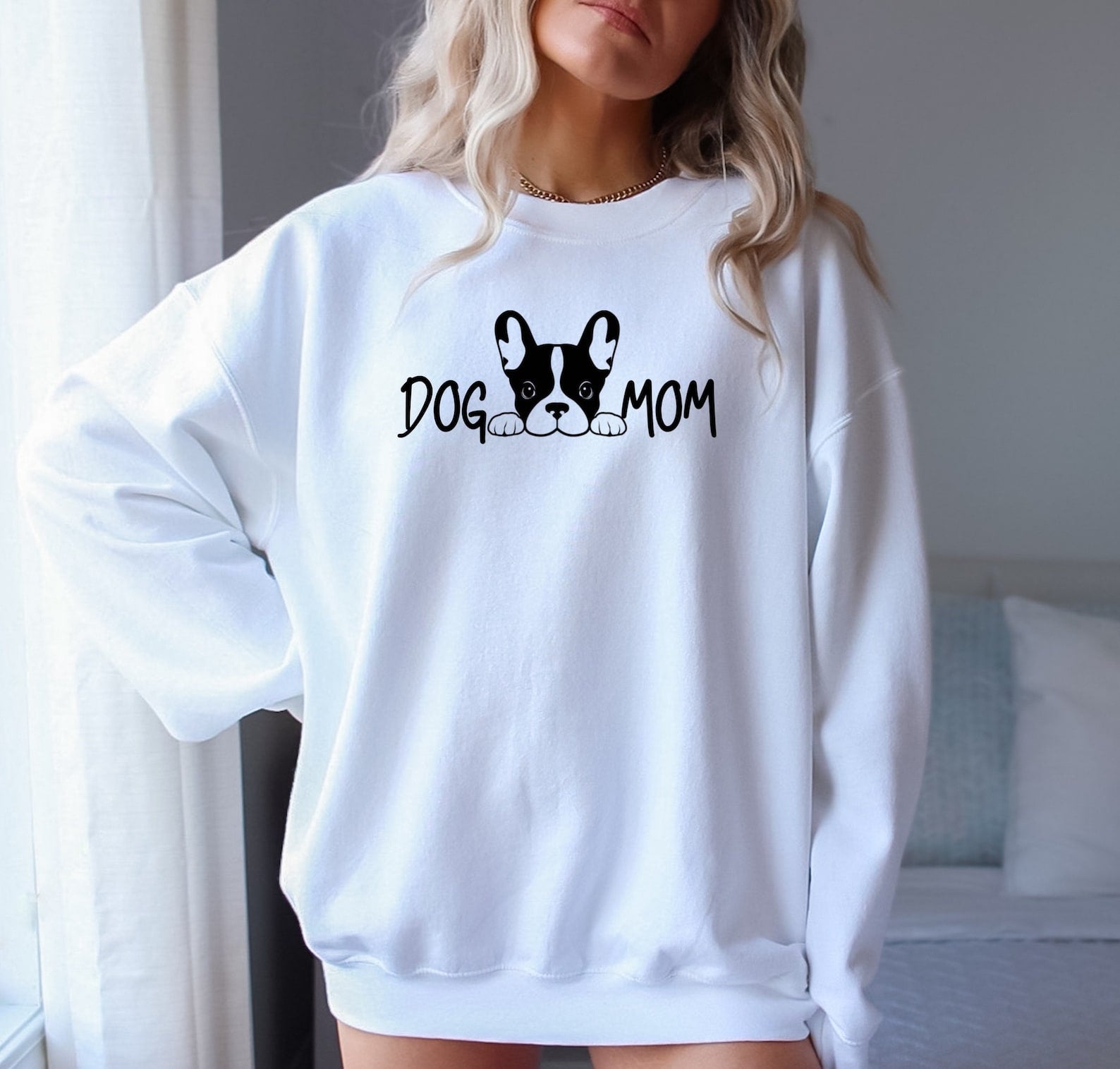 Dog Mom Embroidered Halloween Sweatshirt 2D Crewneck Sweatshirt All Over Print Sweatshirt For Women Sweatshirt For Men Sws3327