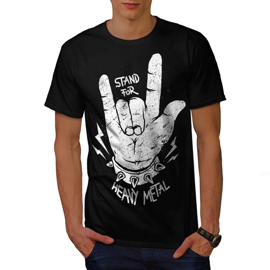 Personalized Heavy Metal Music Hand Spike T-Shirt Men’S Punk T-Shirt