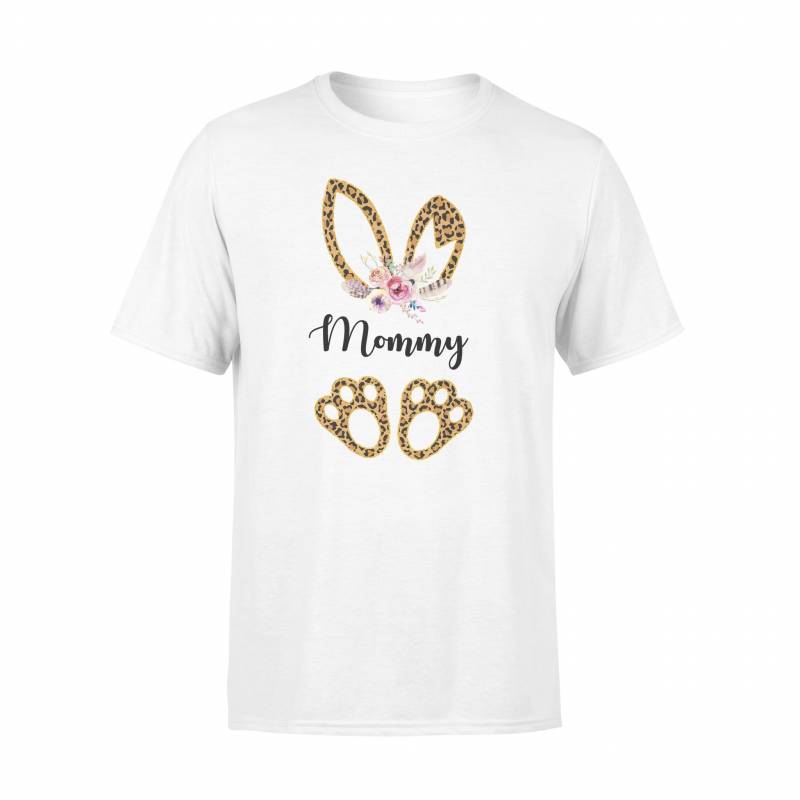 Mommy Bunny Easter Leopard T shirt