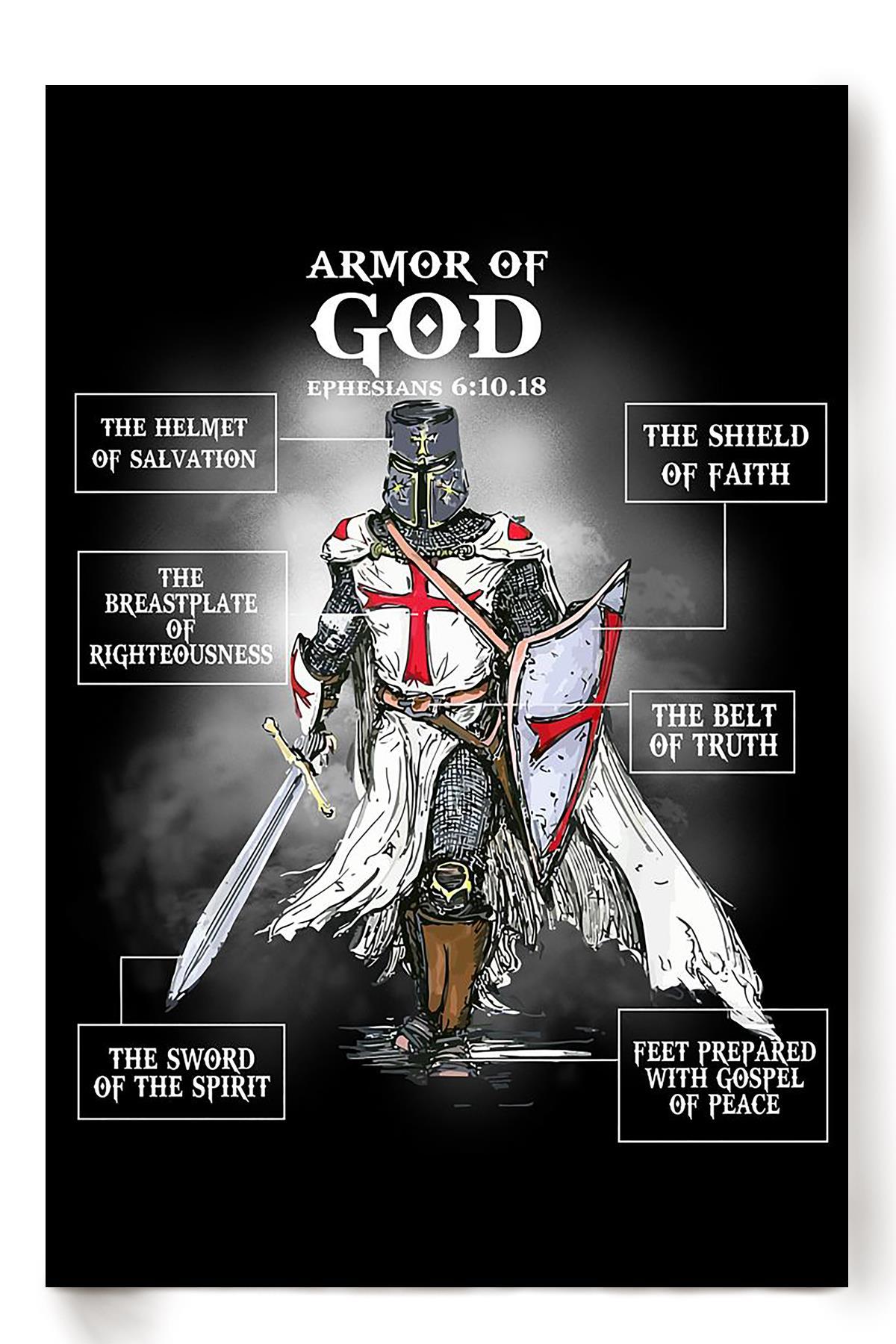 Armor Of God Christian Wall Art Gift For Christmas Decor Son Of God Poster