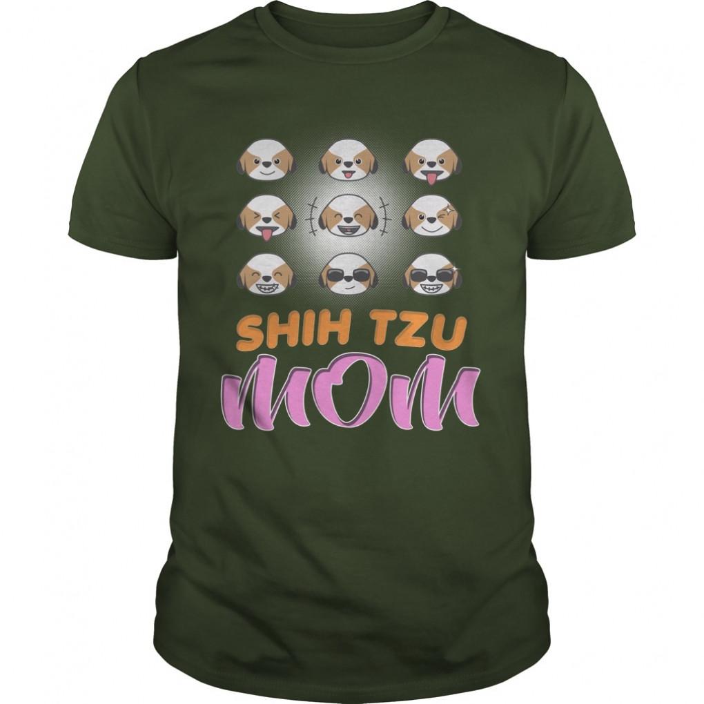 Shih Tzu Puppy Dog Emotion Mom Guys Tee 857400717