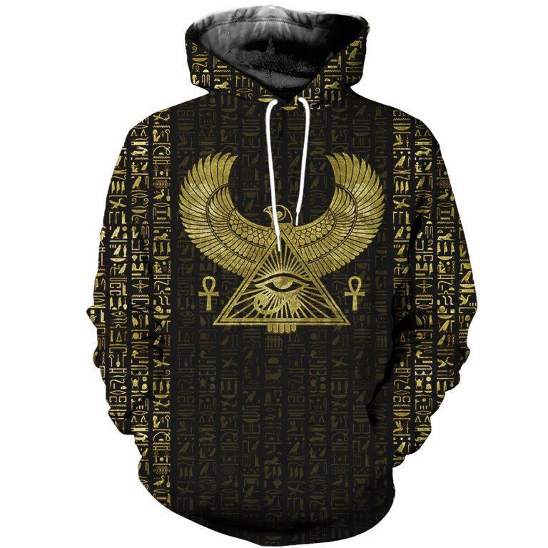 3D Printed Egyptian Eye Of Horus And Hieroglyphs Clothes Ta011