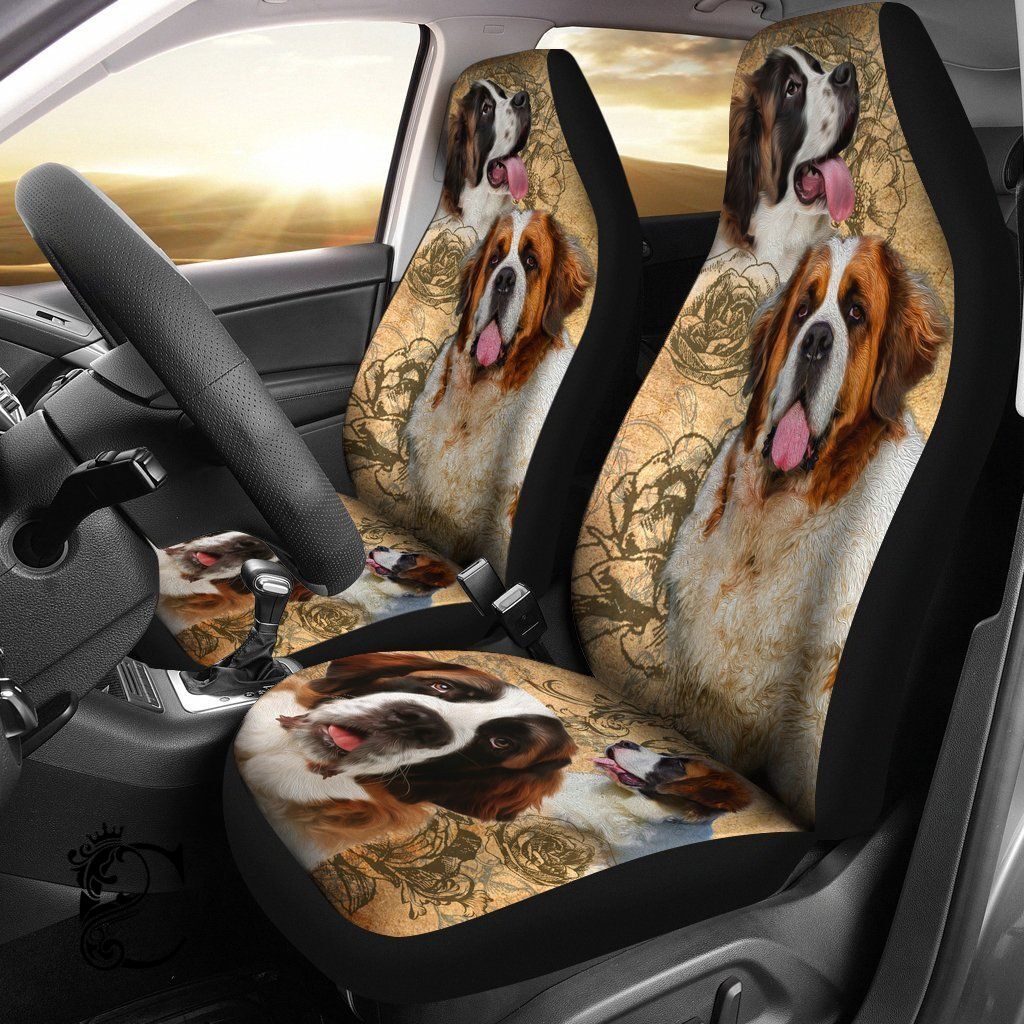 St. Bernard Dogs Pets Animals Car Seat Covers Amazing Best Gift Ideas 2020