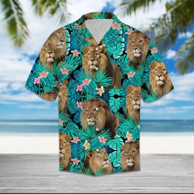 Lion Tropical Hawaii Shirt Ha88485