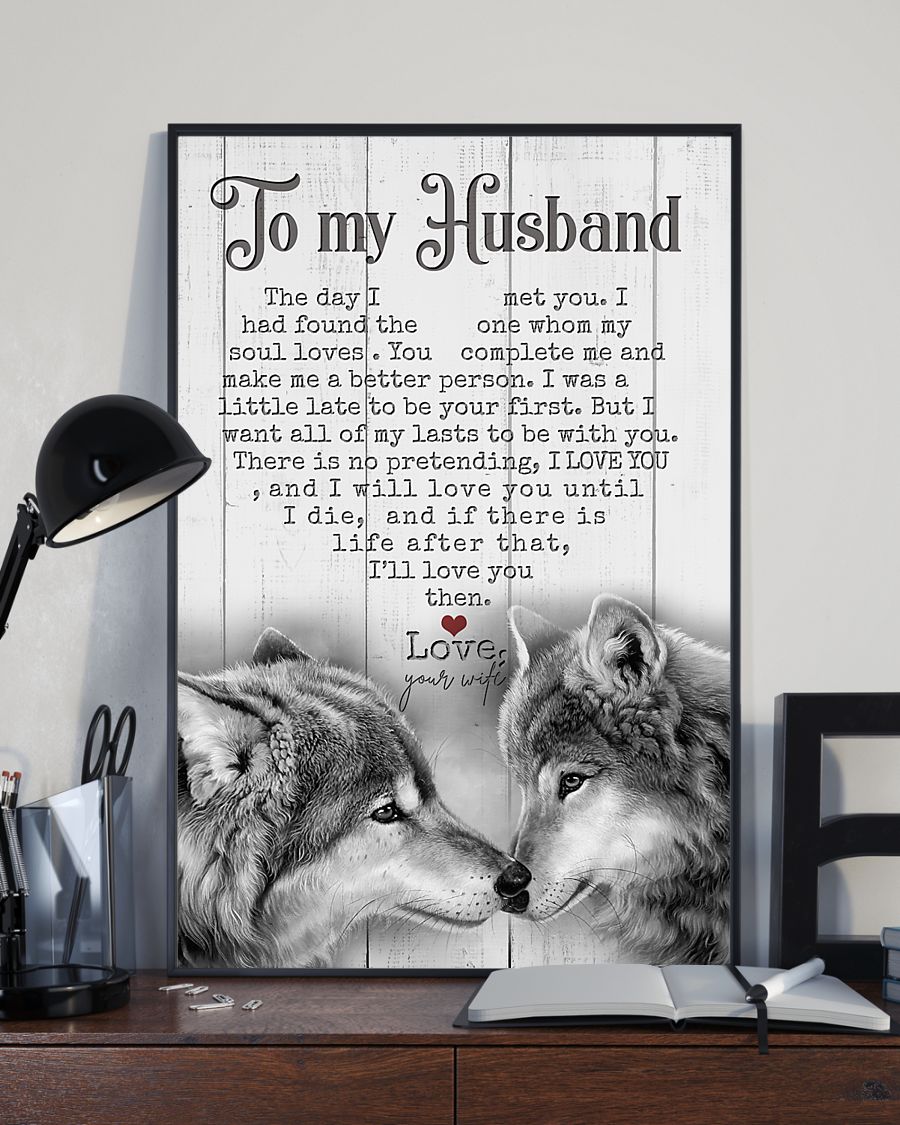 To My Husband – Wolf Couple – Love You Forever – Poster 131