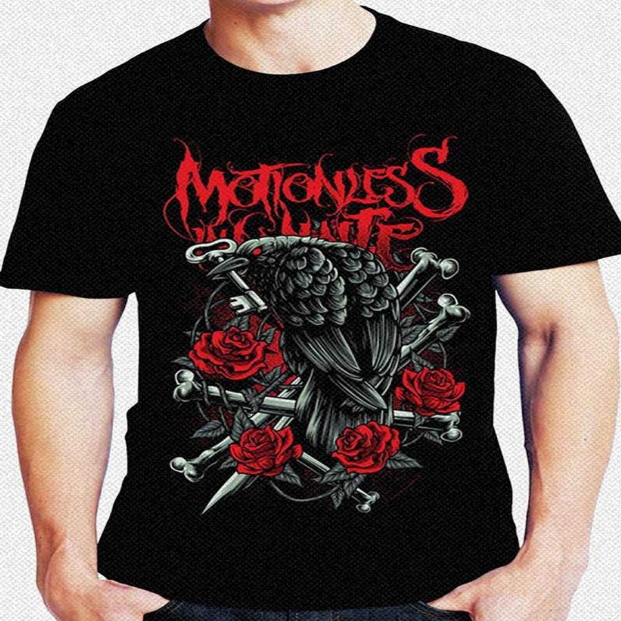 Fashion Cotton T Shirts Motionless In White Infamous Crow Short Sleeve Men’s Funny Cool T-Shirt