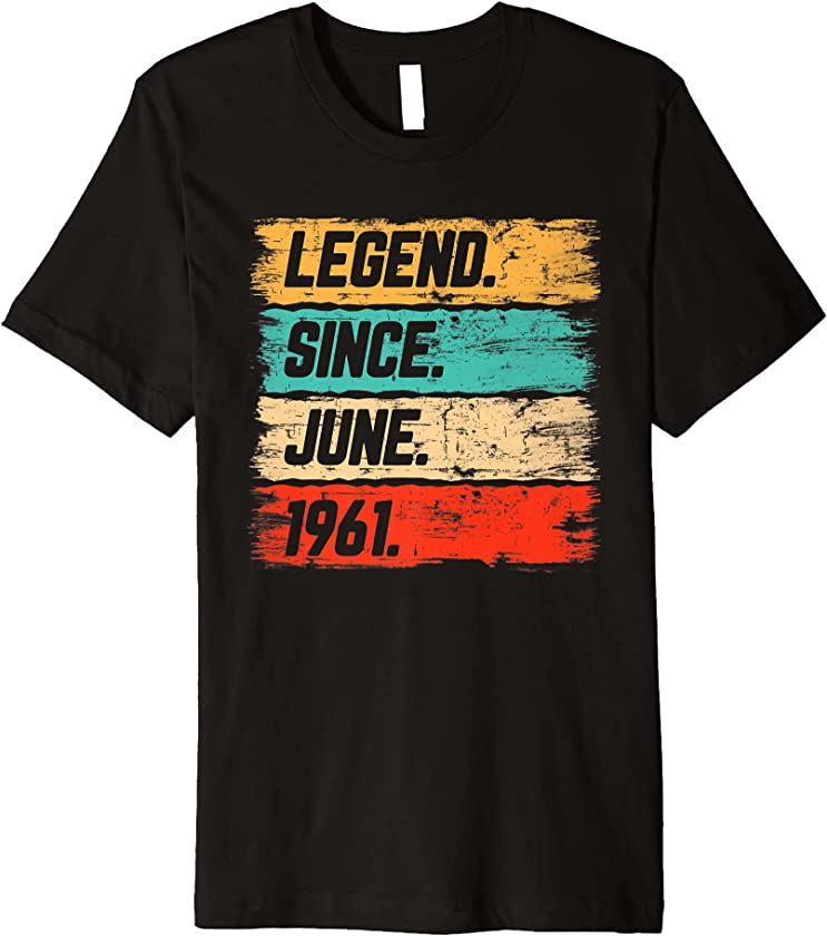 Vintage Legend Since June 1961 60th Birthday 60 Years Old Premium T-Shirt