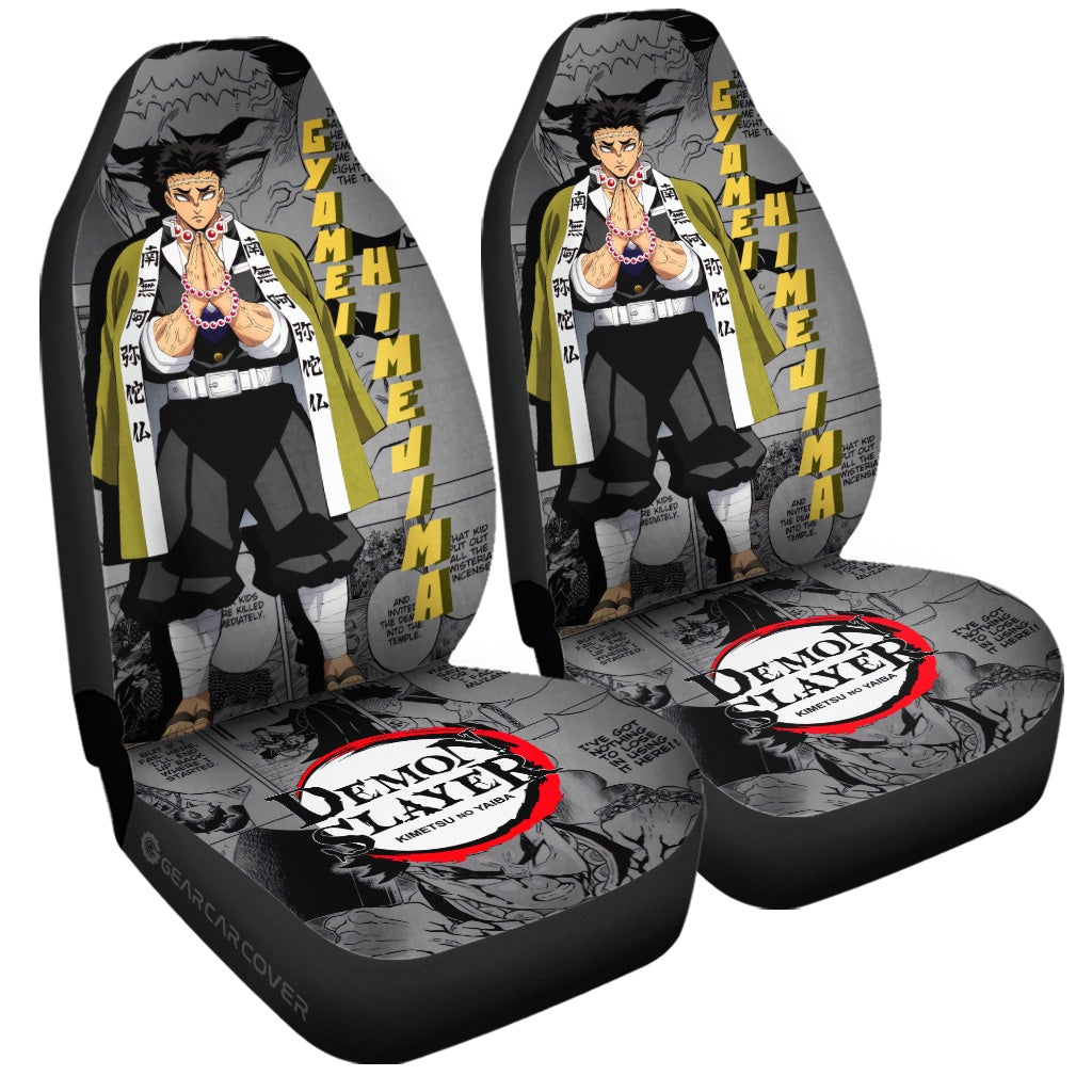 Gyomei Himejima Car Seat Covers Custom Demon Slayer Anime Mix Manga Gifts For Fans