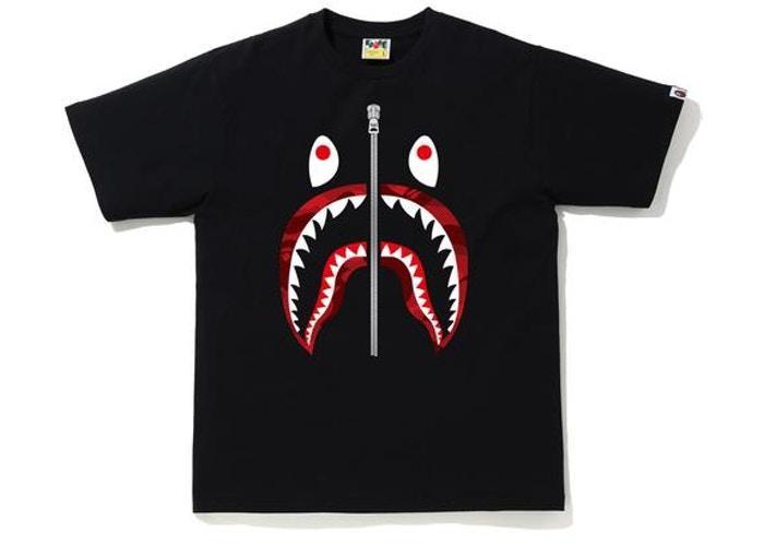 BAPE Color Camo Shark T-Shirt (SS20) Black/Red