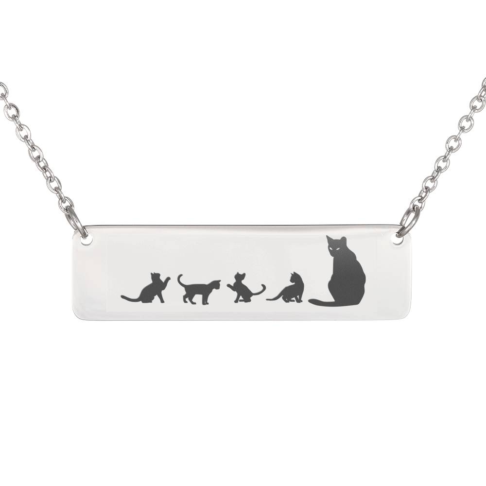 Mama Cat + 4 Kittens Necklace: A Perfect Mother’S Day Gift: Personalized