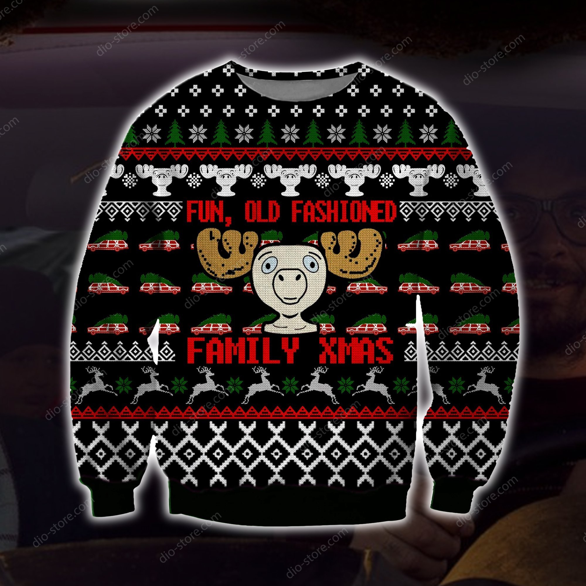 Fun Old Fashioned Family Xmas Knitting Pattern 3D Print Ugly Christmas Sweater 2023 Hoodie All Over Printed Cint10618