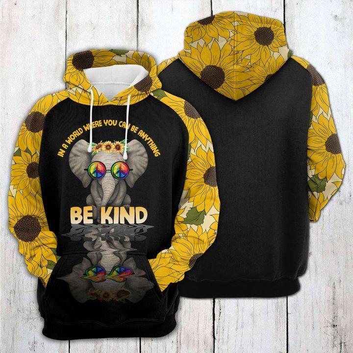 Hippie Elephant 3D All Over Print | Hoodie | Unisex | Full Size | Adult | Colorful | HT1423