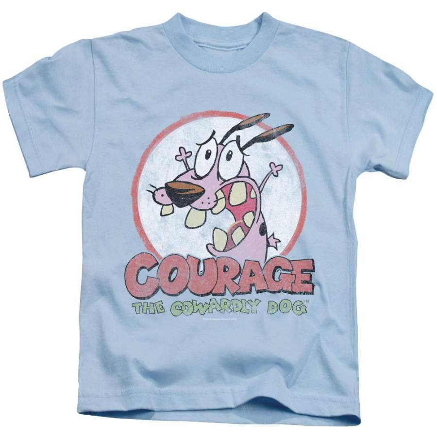 Courage The Cowardly Dog Vintage Courage Kid’s T-Shirt (Ages 4-7)