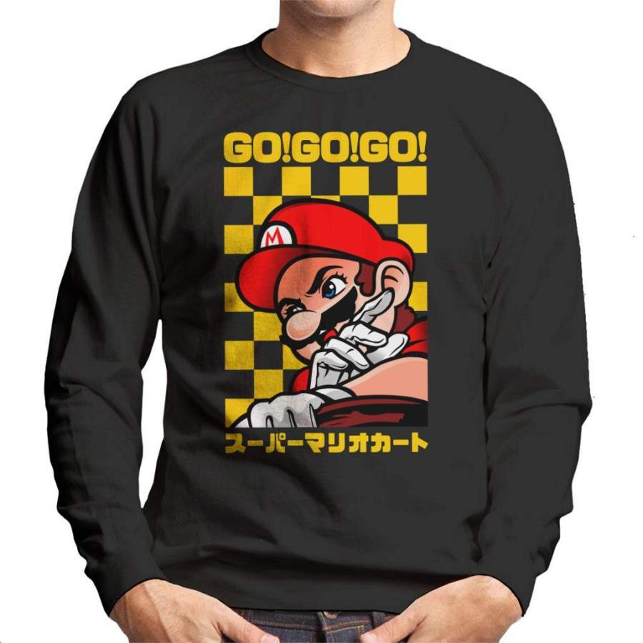 Go Go GO Mario Racing Kart Version II Men’s Sweatshirt