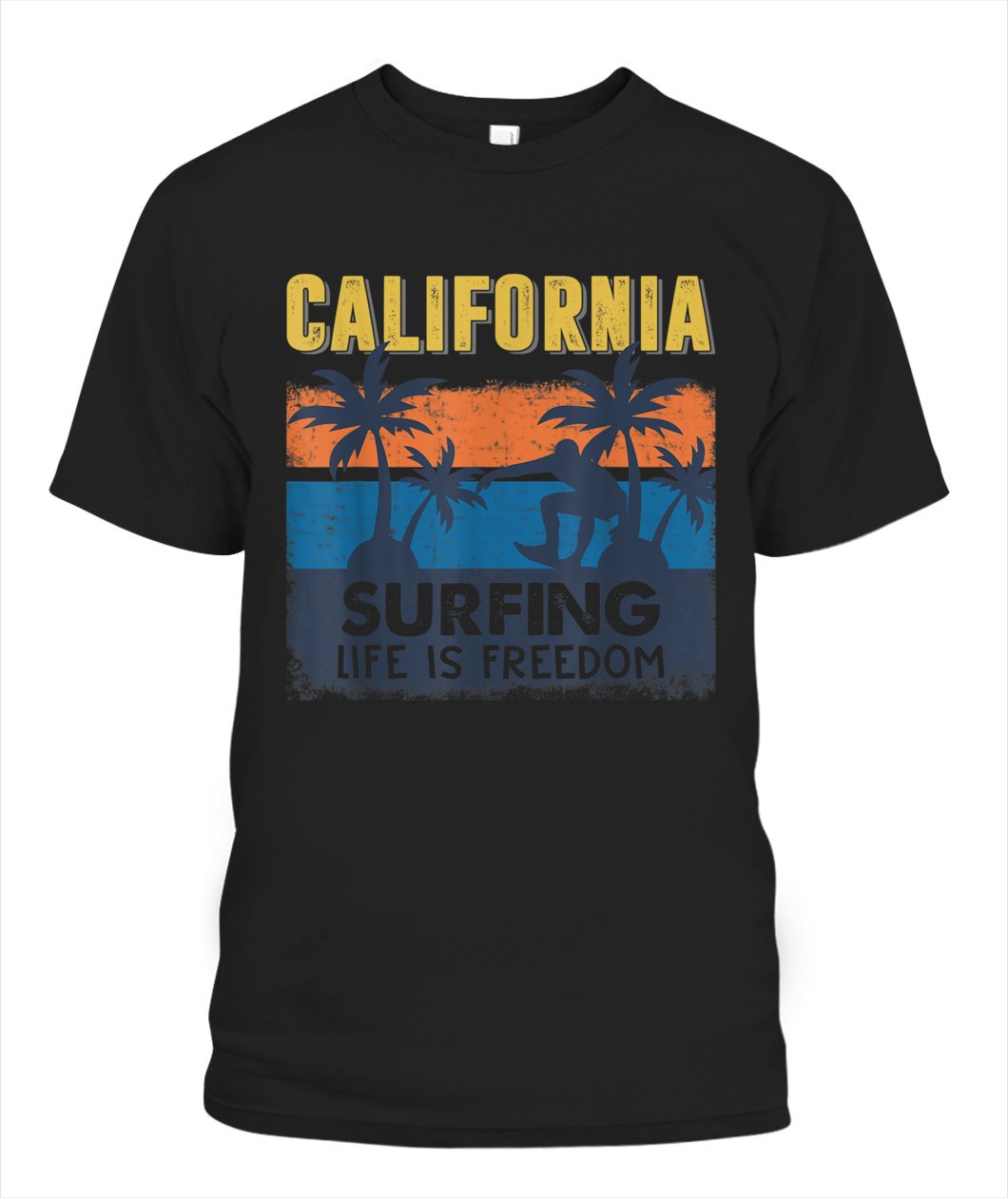 California Surfing Ocean Beach Vintage Retro Summer Customize Any Ideas, Personalized T-shirt, Hoodie Adult, Kid, Unisex