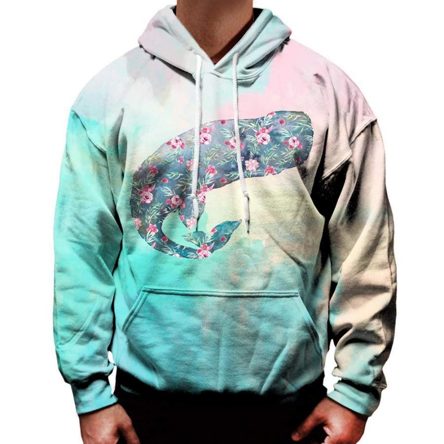 Flower Whale Hoodie