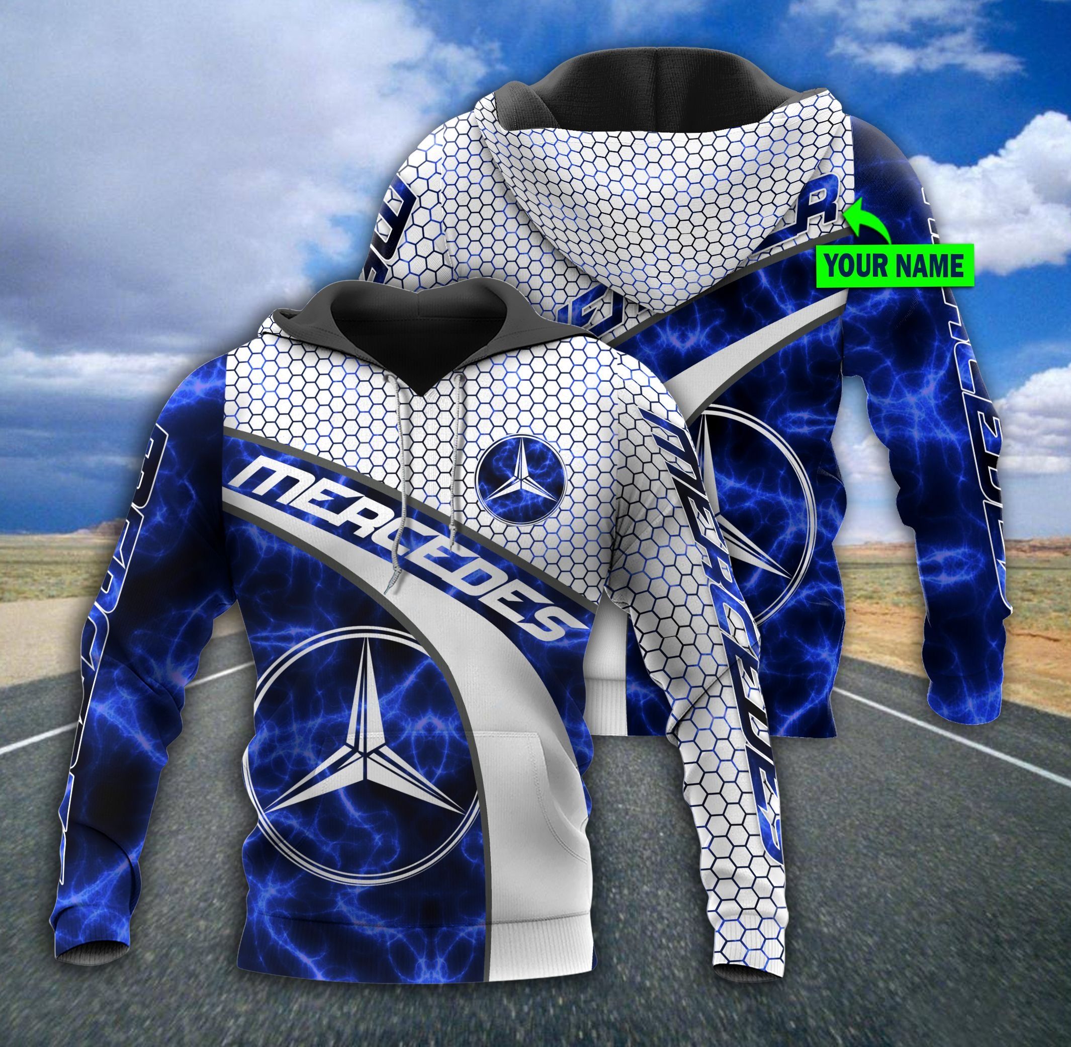 Personalized NTT157 3D Hoodie Mercedes-Benz Luoi