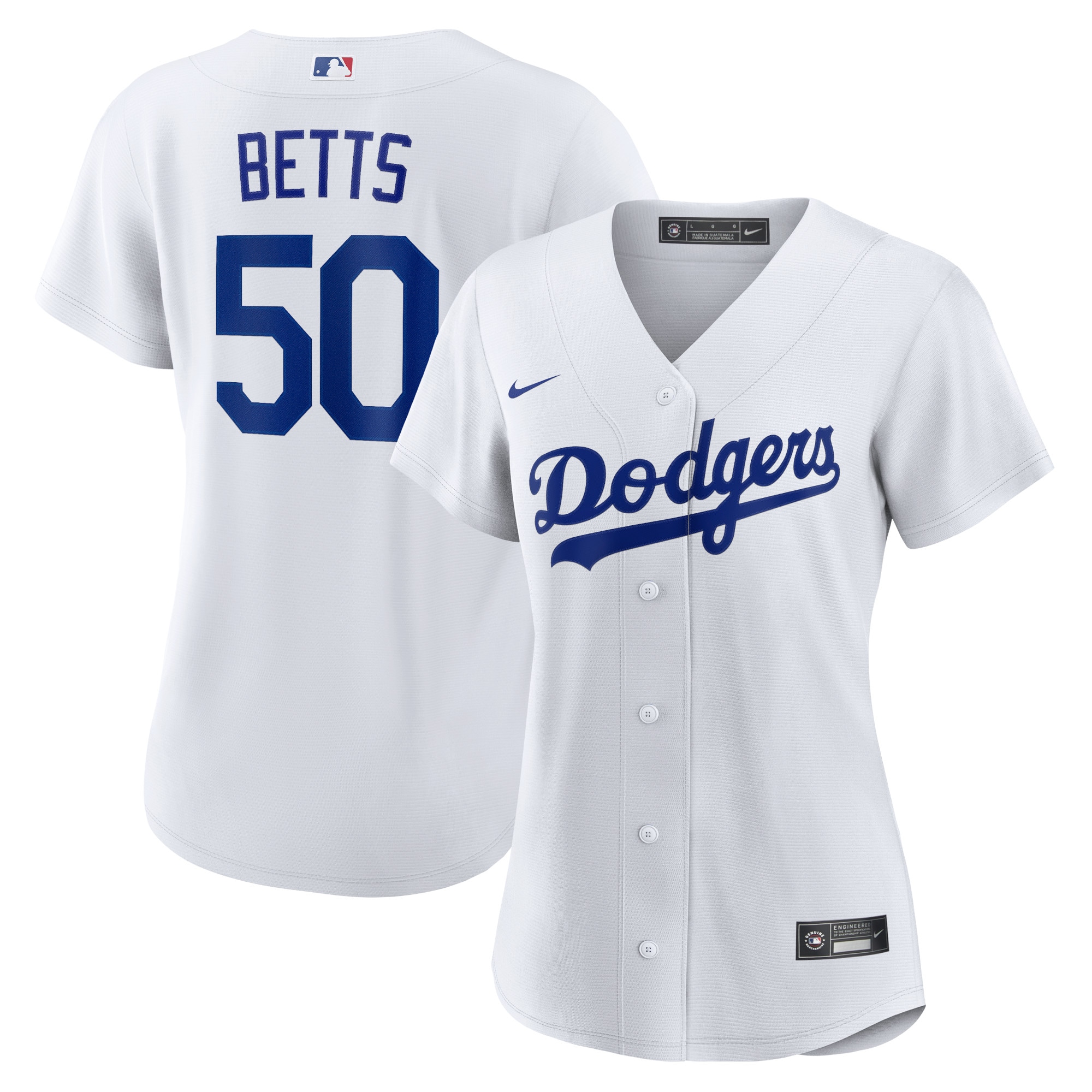 Mookie Betts Los Angeles Dodgers Women's Home Replica Player Jersey – White