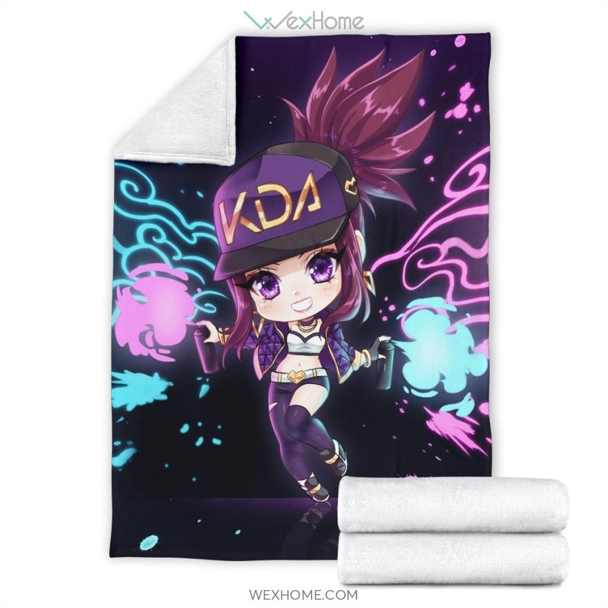 Chibi Kda Akali League Of Legend Lol Premium Blanket