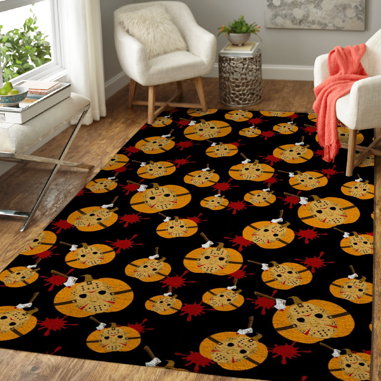 Halloween pumpkin rug HLO 05