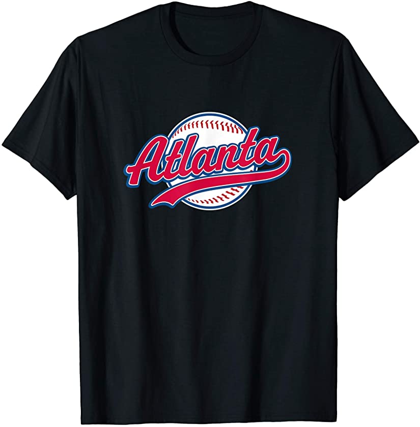 Atlanta Tee Vintage Baseball Throwback Retro Design T-Shirt