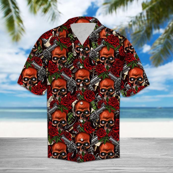 Skull Rose Hawaii Shirt For Men Women Adult Ha85514