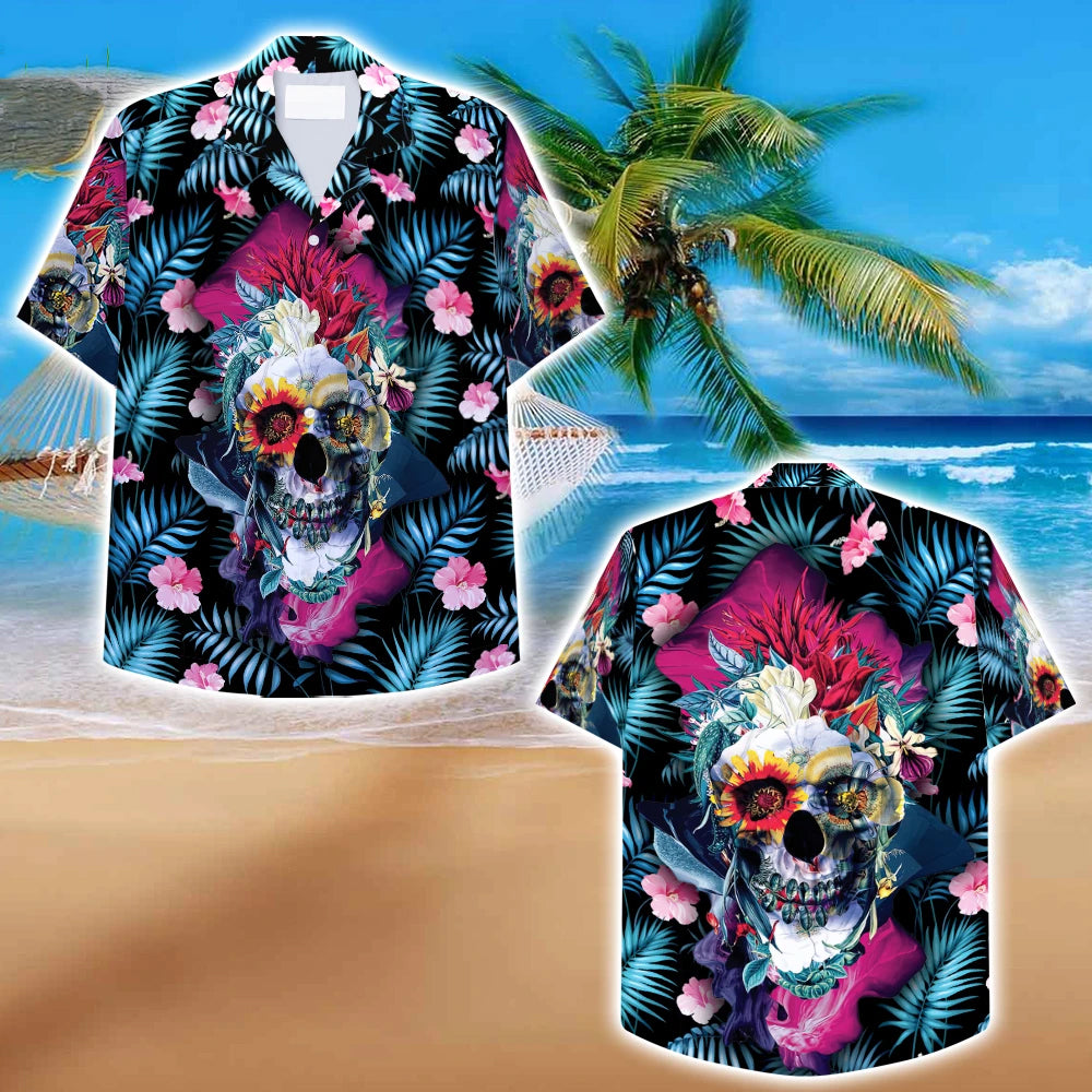 Thousand Floral Skull Tropical Hawaii Shirt Ha92332