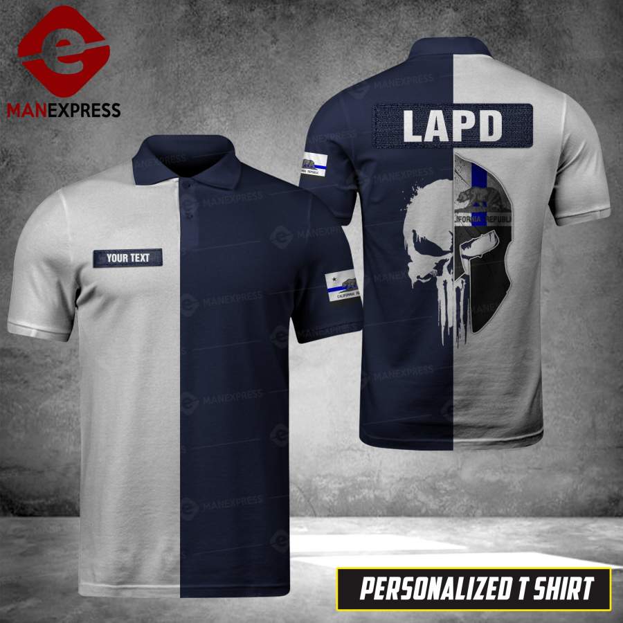 VH CUSTOMIZE LAPD Los Angeles police 3D Polo Shirt 1706