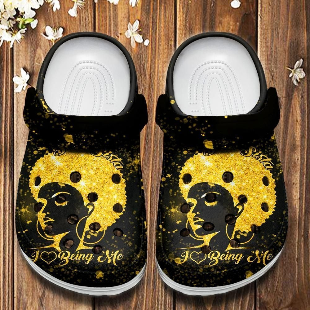 Black Queen Soul Sista I Love Being Me clogs Shoes Clogs Juneteenth Birthday Daughter – Soul-Sista