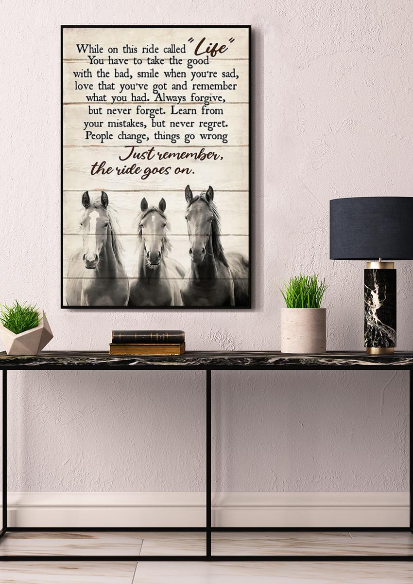 Just Remember Ride Gose On Motivation Quote Wall Art Gift For Farmer ...