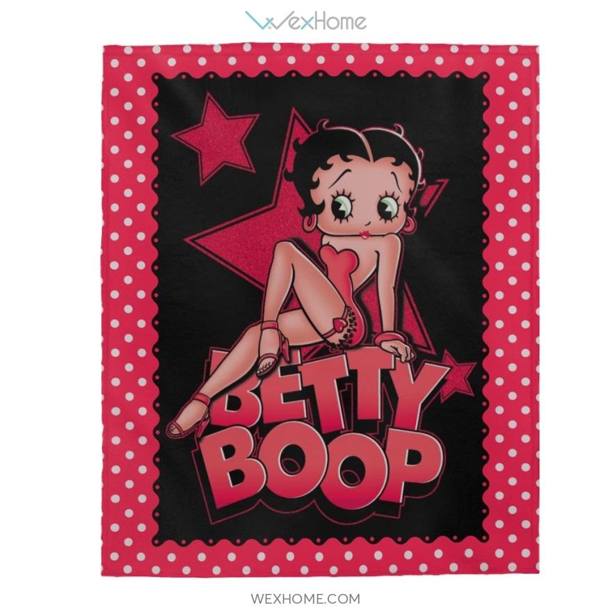 Betty Boop Sexy Lady Music Star Uniqe Design Velveteen Plush Blanket W1220