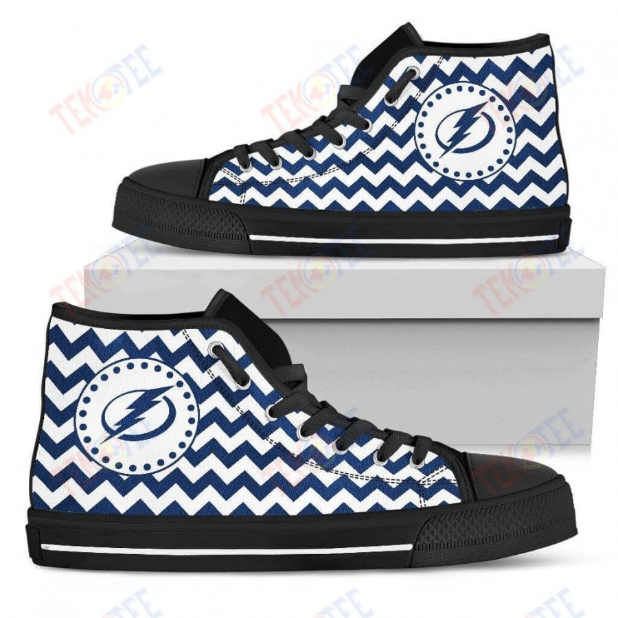 Mens Womens Tampa Bay Lightning High Top Shoes Chevron Broncos 3D Printable TMT500