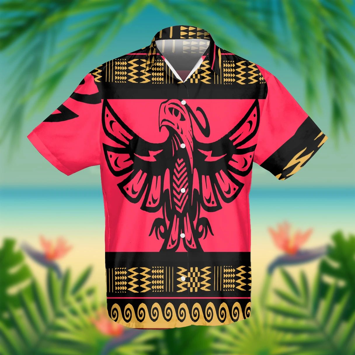 Pink Phoenix Native American Hawaii Shirt Ha35672