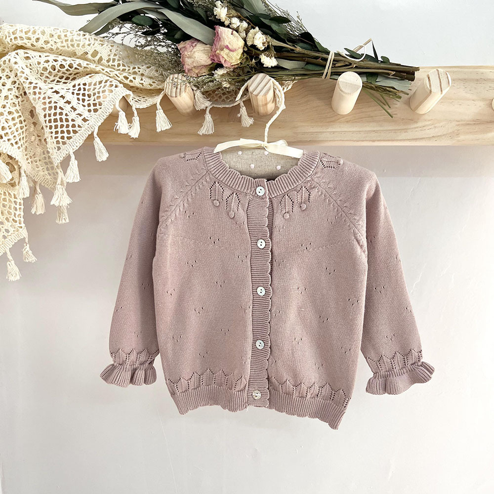 Colorful Childhood Baby Girls Sweater Spring Fall Cotton Knit Tops Long Sleeve Kids Jackets Toddler Girls Cardigans Tops alx