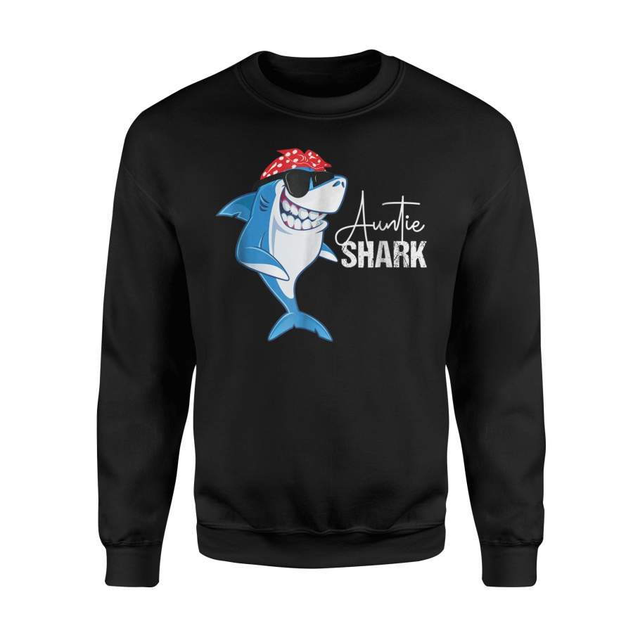 Auntie Shark For Aunts Funny Sharks In Head Scarf. Sweatshirt