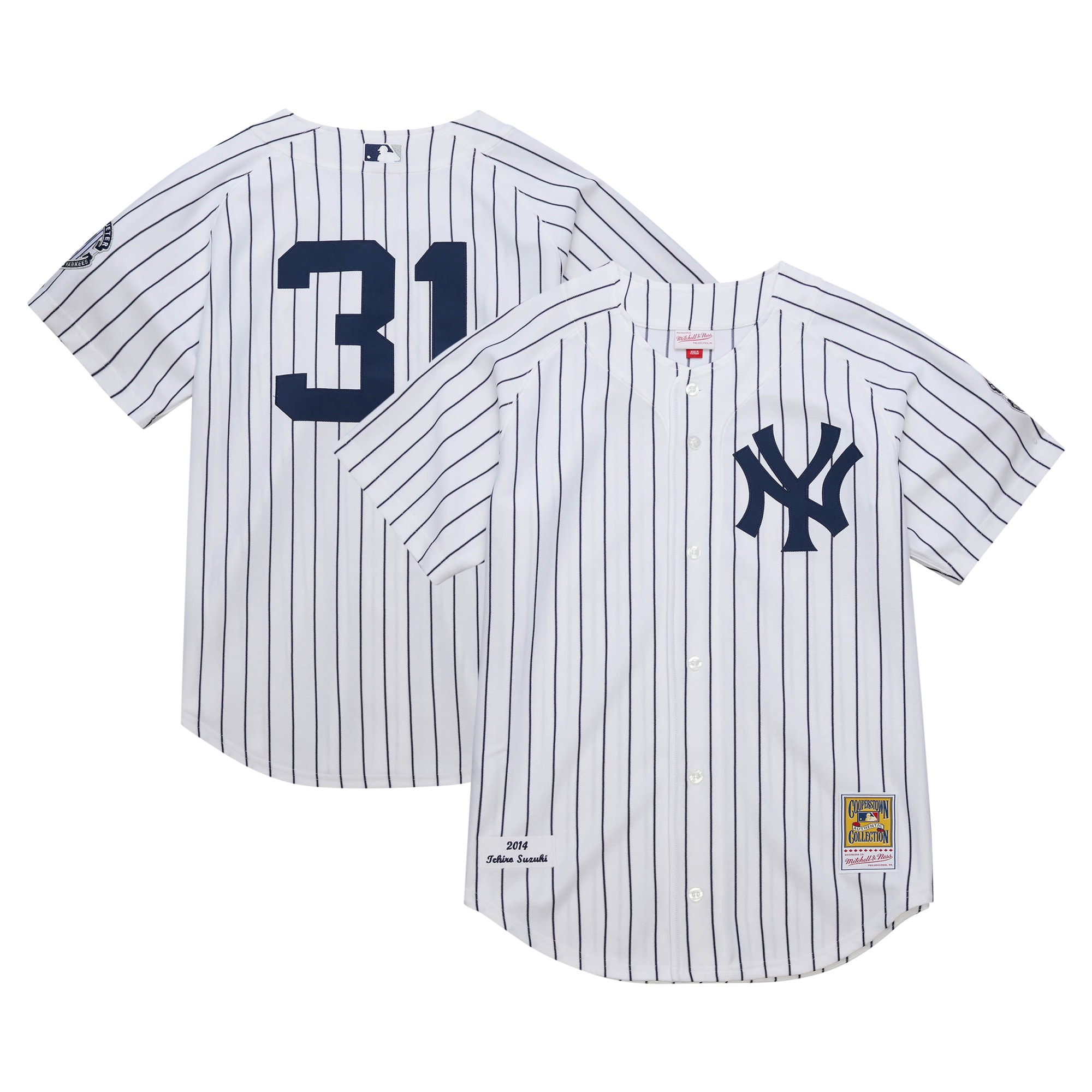 Ichiro Suzuki New York Yankees Mitchell & Ness 2014 Cooperstown Collection Authentic Throwback Jersey – White