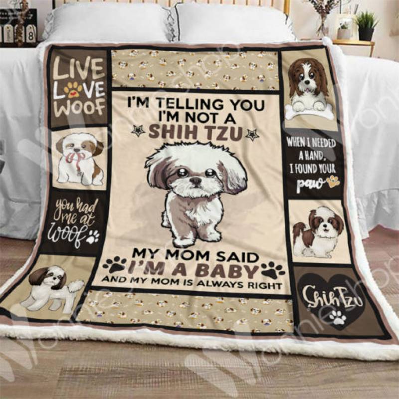 Shih Tzu Dog Sherpa Blanket OCT1601 68O56