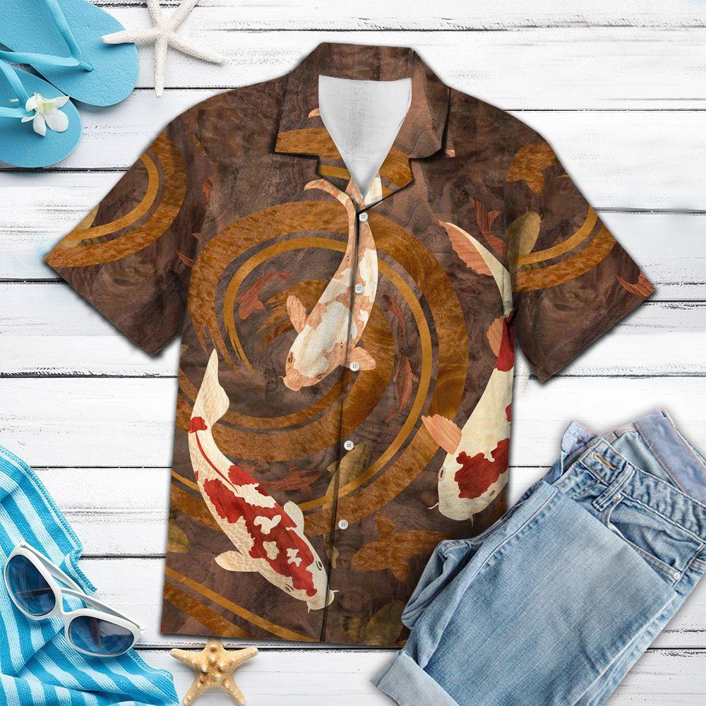 Aloha Shirt Mother’s day Father’s day unique gift ideas for mom & dad from daughter & son kids, meaningful birthday presents –  Koi Fish Vintage G5703 – Hawaii Shirt